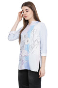 Floral Blues Casual Tunic