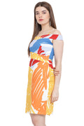 Sunshine Splash Off Shoulder Midi Dress