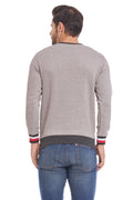 Axmann Solid textured Colored Round Neck Sweatshirt