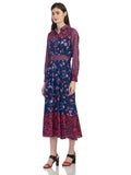 Mesh With Floral Printed Multicolored-Dress