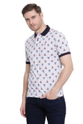 Motif Printed Polo T shirt