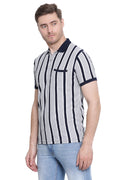 Vertical Stripe Polo T-Shirt