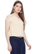 Sleeve Cut Out Casual Top