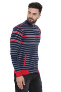 Axmann Basix Striped Zipped Sweatshirt