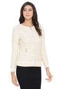 Sequin Pleasure Zipper Cardigan