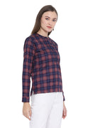 Mandarin Collar Half Placket Shirt