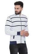 Axmann Basix Striped Zipped Sweatshirt