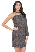 One Shoulder Enigma Midi Dress