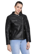 Black Wandered Biker Jacket