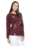 Minimal Night Flora Casual Top(Winter)