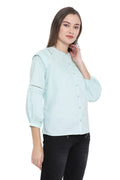 Solid Self Designed Casual Shirt