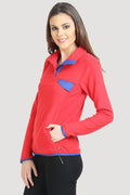 Full Sleeve Neck Buttoned Polar Fleece Sweatshirt - MODA ELEMENTI