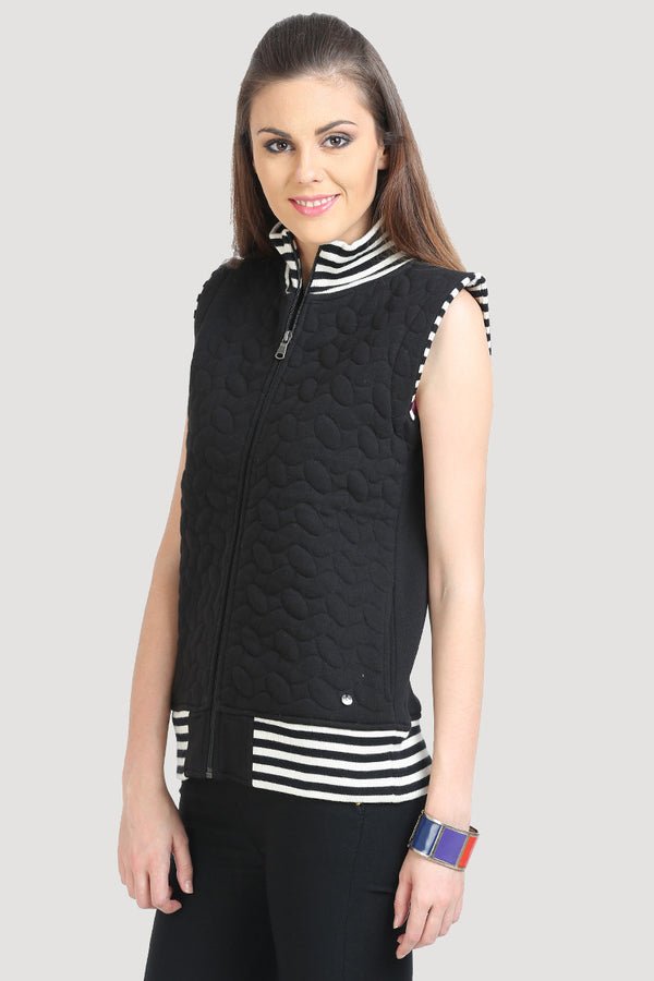 Front Zipper Designed Sweatshirt - MODA ELEMENTI