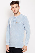 Axmann Denim Solid Full Sleeve T-Shirt - MODA ELEMENTI