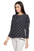 Asymmetric Stripes Winter Top