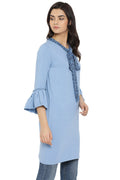 Front Tie Bell Sleeve Tunic