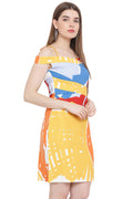 Sunshine Splash Off Shoulder Midi Dress