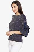 Jazz Shine Sleeve Tie Top - MODA ELEMENTI