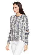 Floral Cut Out Premium Winter Top