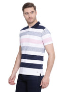 Multi Color Stripe polo T shirt
