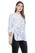 Floral Blues Casual Tunic