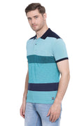 Ocean Stripe Polo T shirt