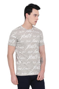 Typographic Printed Round Neck Tee-Shirt