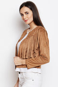 Fringe Rock Suede Shrug - MODA ELEMENTI