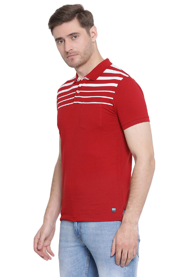 Axmann Panel Stripe Polo T-shirt