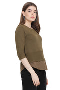 Laser Strip Casual Top