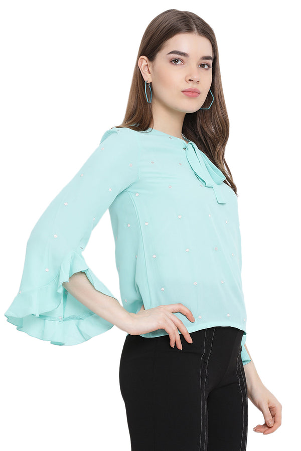 Mild Breeze Bell Sleeve Top