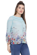 Floral Round Neck Full Sleeve Top