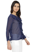 Royal Ruffle Casual Top