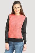 Round Neck Full Sleeve Rose Sweatshirt - MODA ELEMENTI