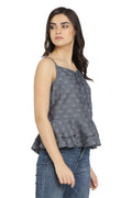 Self Designed Strap Casual Top