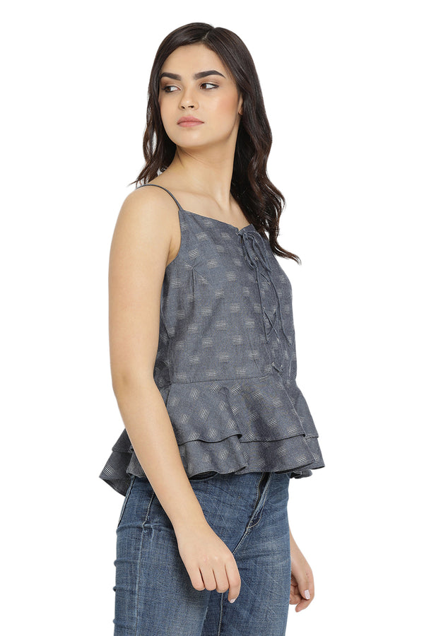 Self Designed Strap Casual Top
