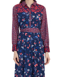 Mesh With Floral Printed Multicolored-Dress