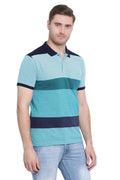 Ocean Stripe Polo T shirt