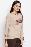 Mandala Print Detail Sweatshirt - MODA ELEMENTI