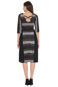 Geometric Wave Midi Dress