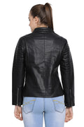 Black Wandered Biker Jacket