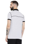 Axmann Solid Striped Polo T-Shirt