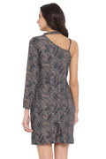 One Shoulder Enigma Midi Dress