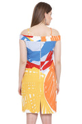 Sunshine Splash Off Shoulder Midi Dress