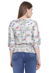 Floral Tassel Top
