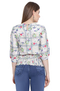 Floral Tassel Top