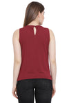 Neck Cut Out Casual Printed Top