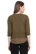 Laser Strip Casual Top