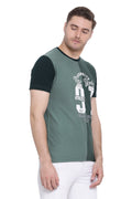 Athletic Printed Round Neck T Shirt