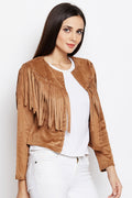 Fringe Rock Suede Shrug - MODA ELEMENTI